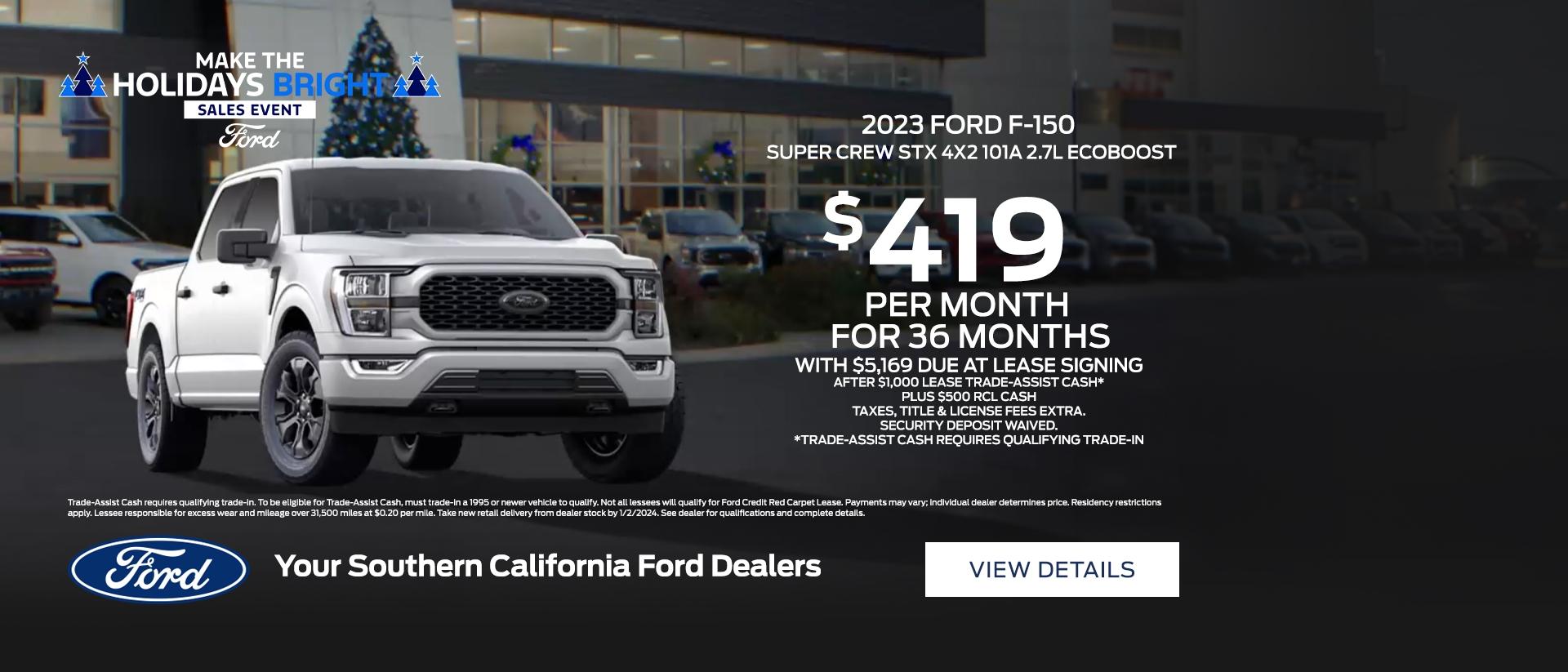 Make the Holidays Bright Sales Event | Ford F-150 Lease Offer | Southern California Ford Dealers